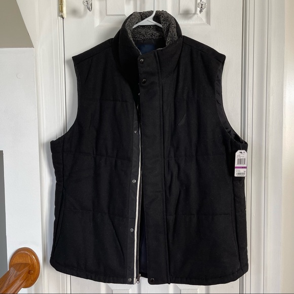 Mens Nautica XXL Black Wool Vest - Picture 9 of 10